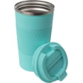 thumbnail image 3 of Dominica 18 oz Travel Coffee Mug - Double Wall Vacuum Insulated Stainless Steel Tumbler with Flip Lid, Leak-Proof Coffee Cup with Non-Slip Silicone Base, Hot & Cold Drink Container, 3 of 3