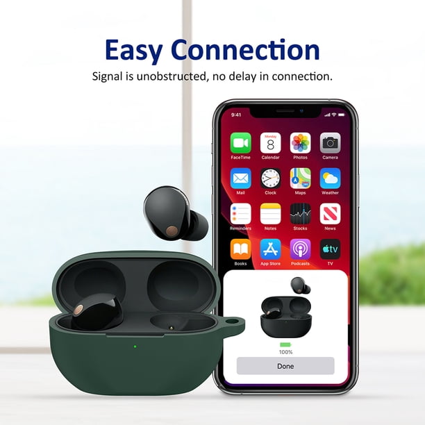 Funda para auriculares portátil con carcasa para auriculares con mosquetón para Sony WF-1000XM5
