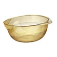 thumbnail image 2 of Colador de alimentos con un asa, recipiente grande para lavar frutas y verduras, para cocina Amarillo, 2 of 9