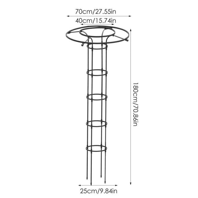 UMMH Vertical Metal Garden Trellis Creative Umbrella Trellis Tower