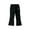 Black, variant on Girls Base Layer Pants Daily Casual Stretch Knit Trousers for Little Girls Fashion Pure Color Comfortable Flared Long Pants Black，12-18 Months