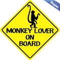 thumbnail image 3 of 6in x 6in Monkey Lover on Board Magnet, 3 of 4