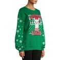 thumbnail image 4 of Hybrid Juniors' Fa La La La Llama Holiday Sweatshirt, 4 of 6
