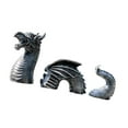 thumbnail image 1 of koolsoo Three Section Dragon Sculpture Craft Landscape Ornament for Courtyard Garden Black, 1 of 9