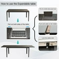 thumbnail image 5 of CoSoTower Patio Dining Expandable Table, Metal Aluminum Outdoor Table for 6-8 Person Rectangular Table for Porch Lawn Garden Bistro(1 Table), 5 of 6