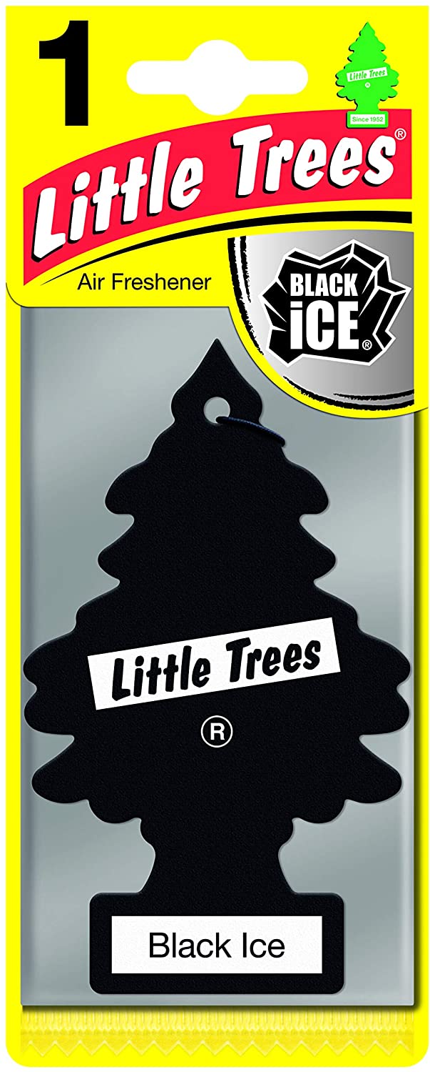 Magic Tree Little Trees Car Home Air Freshener Freshner Smell Fragrance Aroma Scent - BLACK ICE (24 Pack)