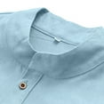 thumbnail image 3 of T Shirts For Men Short Sleeved Solid Color Henley Style Three Button Henley Closure T Shirt Summer Casual Tee Tops, 3 of 8