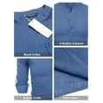 thumbnail image 6 of COOFANDY Men's Cotton Linen Henley T-Shirts Long Sleeve Hippie Casual Beach T-Shirts, 6 of 7