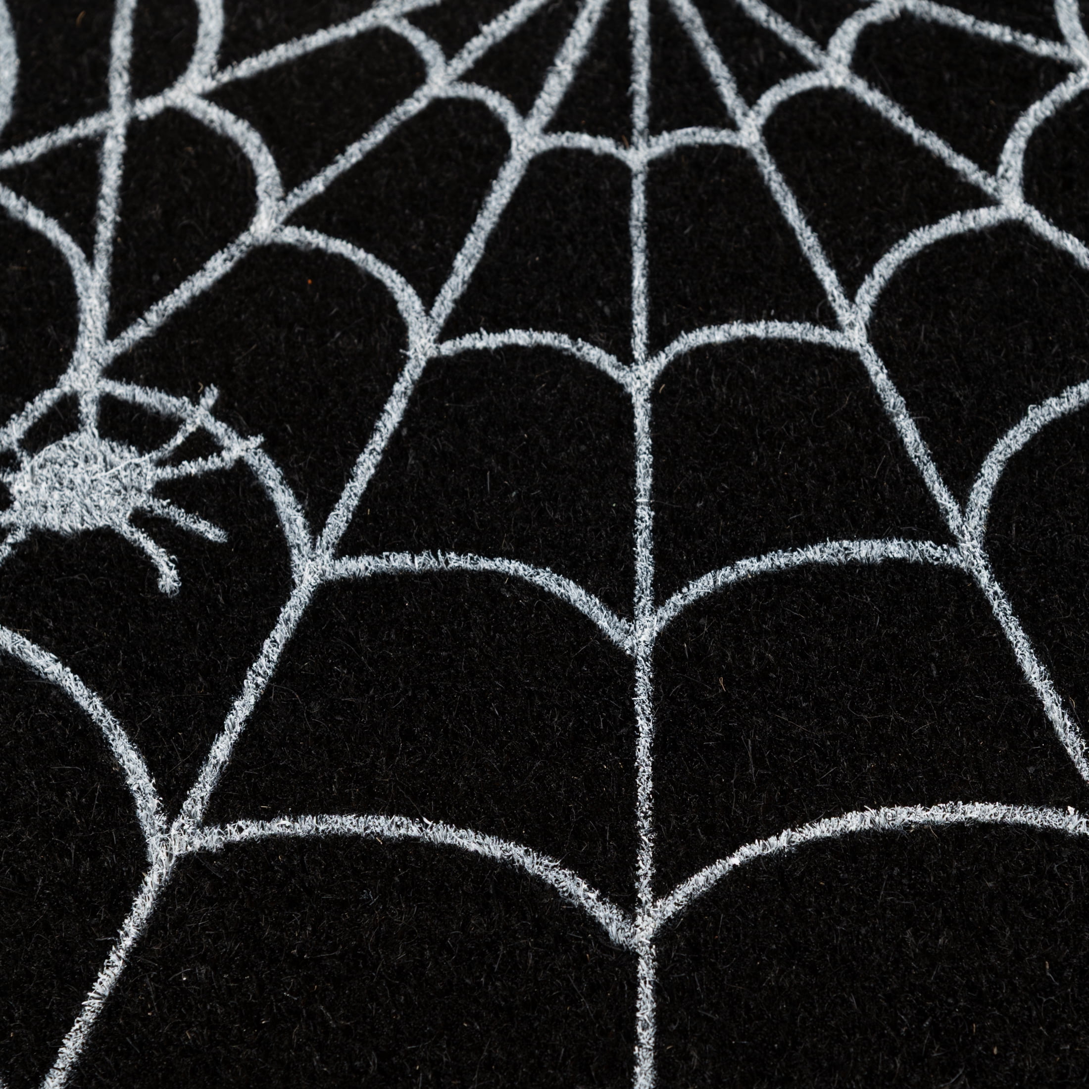 Way to Celebrate Spider Web Shape Coir Outdoor Doormat, 18"x30"