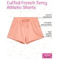 thumbnail image 2 of Real Love Girls' Active Shorts - 4 Pack Cuffed French Terry Sweat Shorts (Size: 7-16), 2 of 6