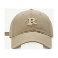 thumbnail image 3 of Baberdicy Baseball Cap Spring/Summer Big Headed Soft Top R Letter Solid Duck Tongue Hat Baseball Hat, 3 of 3