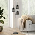 thumbnail image 2 of Dimmable Floor Lamp, Industrial Standing Floor lamp for Living Room, Tall Farmhouse Rustic lamp with 3 LED Bulbs, Tree Floor Lamp for Bedrooms, Living Room, Home Office, Metal, Black, 68", 2 of 12