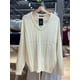 thumbnail image 2 of Suéter vintage de punto beige con cuello en V para mujer, estilo preppy dulce, jersey holgado de algodón con flores retorcidas, suéteres lisos de otoño Harajuku, 2 of 5