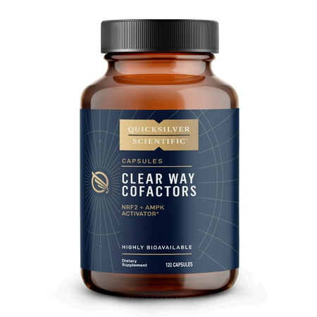 Quicksilver Scientific Clear Way Cofactors - Body Detox Cleanse Support with Vitamin B1, Dandelion Extract, Quercetin & Nattokinase Enzyme - Antioxidant Cleanse to Support Gut Health (120 Capsules)