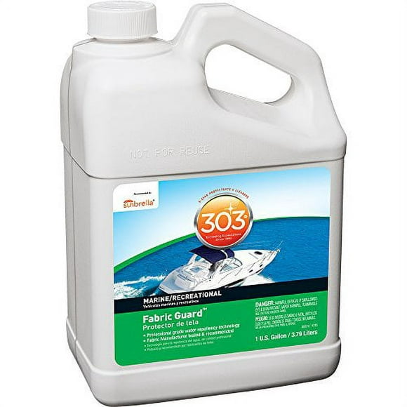 303 Marine Fabric Guard - For Marine Fabrics - Restores Lost Water Repellency To Factory New Levels - Repels Moisture And Stains, 1 Gallon (30674)