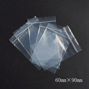 Generic 100Pcs 2.3x3.5 inch Resealable Plastic Zip Lock Bags White Thickness: 2.1 Mil (0.055mm) Ideal for Gift Packaging Treats Favors Storage Formal/Celebratory Events