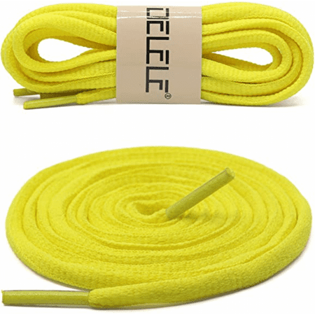 

Wish 2 pairs of oval shoelaces sports shoelaces are suitable for sports / running shoes 51.18 Inch（Lemon yellow） S3095