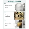 thumbnail image 3 of Round Passage Door Knobs Interior Matte Door Knobs Indoor Keyless Non-Locking Handle Set for Hallway or Closet Doors Reversible for Right/Left Handed Door, 3 of 4