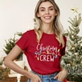 thumbnail image 4 of Christmas Shirts for Women Family Santa Graphic T Shirts Short Sleeve Funny Xmas Holiday Print Tee Tops, 4 of 8