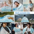 thumbnail image 5 of Blue Ocean Cooling Blanket,Lightweight Breathable Summer Throw Blanket with Double Sided Cold Effect,Coastal Sea Beach Shore Sky Waves Scenery Picnic Blankets Bed Sheet for Hot Sleepers 60"x80", 5 of 8