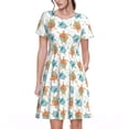 thumbnail image 1 of Disketp Sea Turtle para Vestido de Manga Corta para Mujeres, Vestidos de Verano para Mujeres, Casual y Holgado para la Playa, 1 of 6