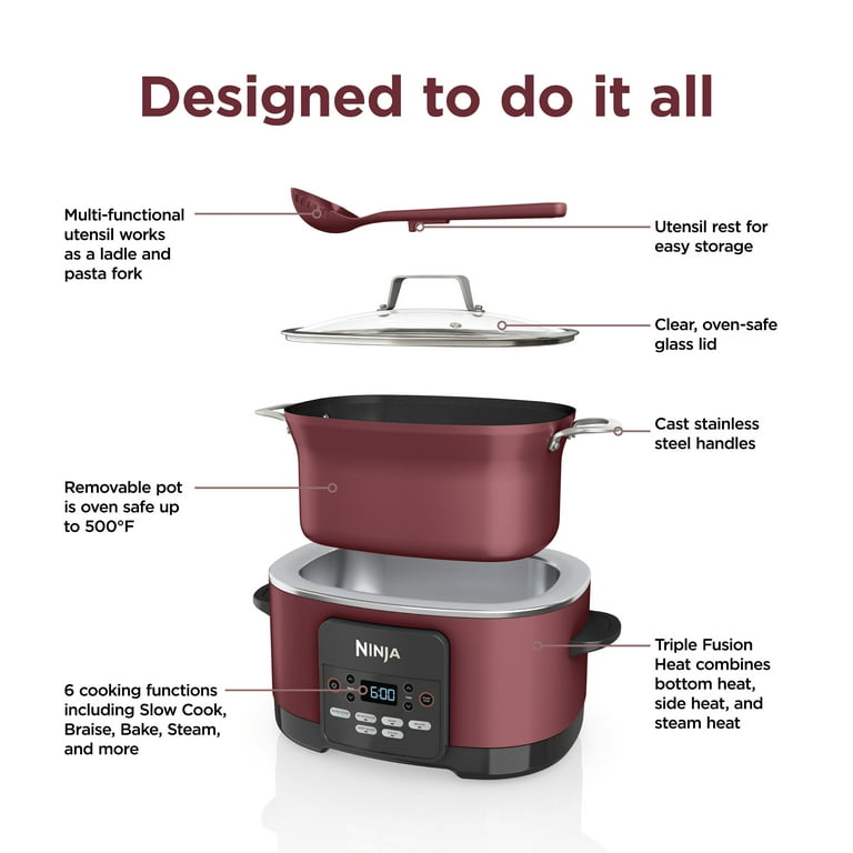 Ninja MC1000WM Foodi Possible Cooker 8.5qt Multi Cooker, Cherry Tarte