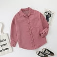 thumbnail image 4 of Womens Corduroy Button Down Shacket Casual Long Sleeve Shirt Jacket Oversized Blouses Tops, 4 of 6