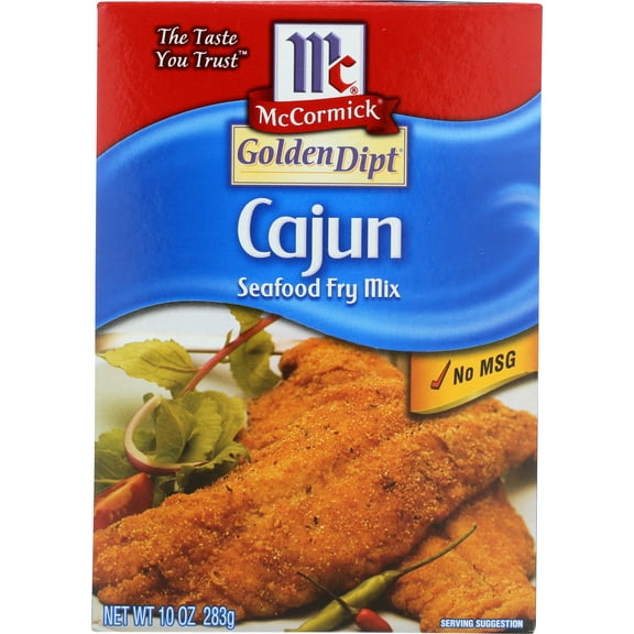 Pack of 8, Golden Dipt Golden Dipt Cajun Style Seafood Fry Mix, 10 oz