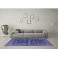 thumbnail image 3 of Ahgly Company Machine Washable Indoor Rectangle Oriental Blue Industrial Area Rugs, 2' x 5', 3 of 4