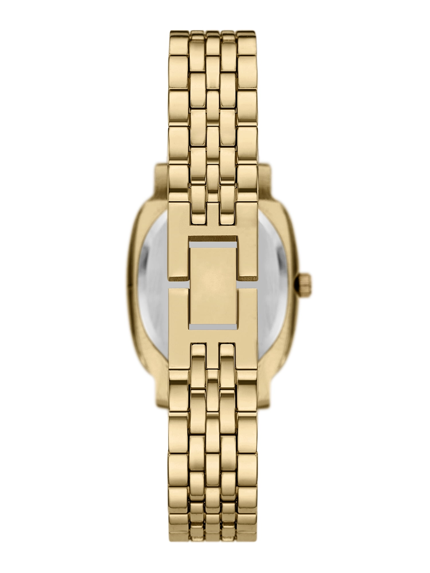 Time and Tru Women's Wristwatch, Gold Tone 25mm Oval Case, Taupe Sunray Dial, Gold tone 5-Link Bracelet (FMDOTT112)