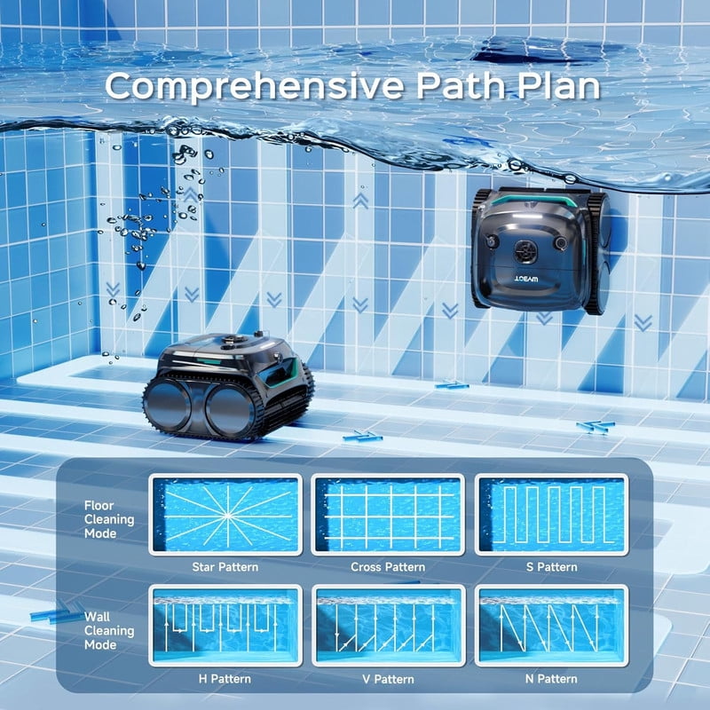 WYBOT C2 Vision AI-Powered Cordless Robotic Pool Cleaner, Visual Targeted Cleaning, 2152 Sq.Ft Coverage, 8 Smart App Modes