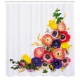 thumbnail image 3 of Ambesonne Anemone Flower Shower Curtain, English Roses Herbs, 69"Wx75"L, Multicolor, 3 of 3