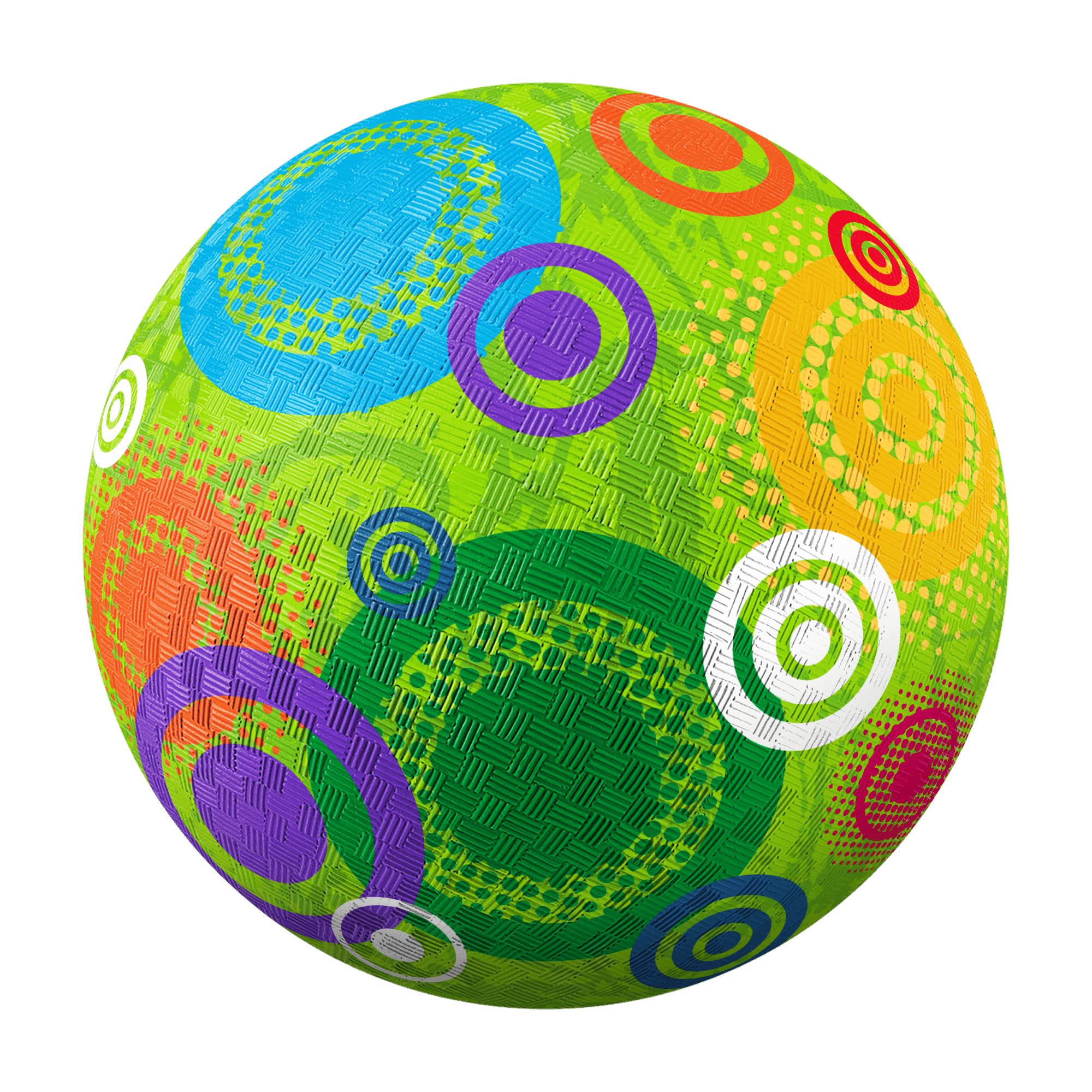 8.5 Rubber Playground Ball, Circles