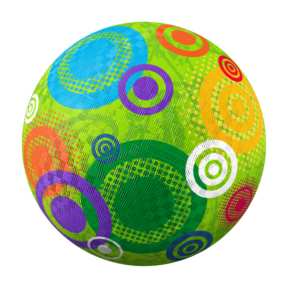 8.5 Rubber Playground Ball, Circles