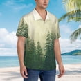 thumbnail image 2 of Lsque Fog Forest pattern Hawaiian Shirt for Men, Unisex Summer Beach Casual Short Sleeve Button Down Shirts-3X-Large, 2 of 9