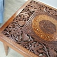 thumbnail image 4 of Natural Geo Handcarved Square Rosewood Decorative Accent Table, 4 of 4