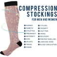 thumbnail image 4 of FREEAMG Rose Gold Christmas Star Compression Socks for Women&Men Circulation-Best Support for Nurses,Running,Athletic-1 Pairs, 4 of 7