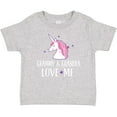 thumbnail image 3 of Inktastic Grammy and Grandpa Love Me Girl Unicorn Girls Baby T-Shirt, 3 of 5