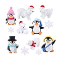 thumbnail image 2 of Figuras en miniatura pequeñas de resina, obra de arte, de pingüino, decoración del hogar, accesorios, esculturas de microanimales para jardín, Macarena Figuras en miniatura, 2 of 8