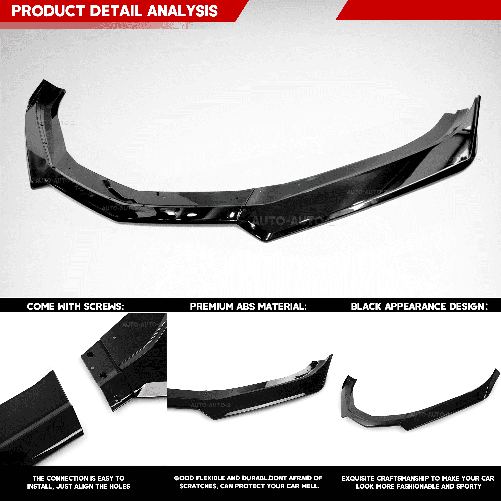 For 2016-24 Chevy Camaro 1LE Front Bumper Lip Side Skirt Body Kits