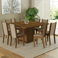 thumbnail image 2 of Juego de Comedor Mesa Tablero de Madera 8 Sillas Marrón/Crema/Beige Marisa MADESA, 2 of 10