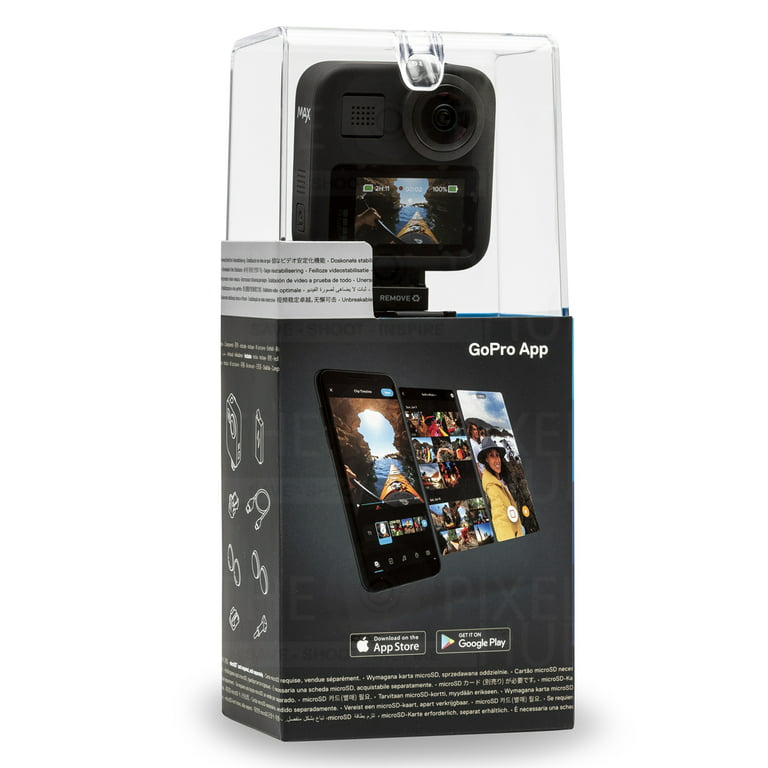 GoPro MAX 360 Waterproof Action Camera - With Cleaning Set + 64GB Memory  Card and More.
