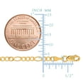 thumbnail image 2 of 14k Yellow Solid Gold Figaro Chain Necklace, 2.6mm, 24", 2 of 4