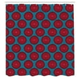 thumbnail image 2 of Ambesonne Pop Culture Shower Curtain, Floral Circular Pattern, 69"Wx75"L, Sea Blue and Pale Maroon, 2 of 4