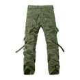 thumbnail image 3 of Men's Cargo Pants Pants Men Work Big And Tall Cargo Men 4 Year with Pockets Big And Tall Slim Fit for Size 13 Kitchen Work for Mechanic Casual Tie GN1 36, 3 of 4