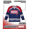 thumbnail image 3 of Marvel Mens Hockey Jersey Spider-Man Mickey Mouse Punisher Long Sleeve Mesh Hockey Jerseys for Men, 3 of 7