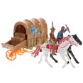 thumbnail image 1 of EeaseCA 1 Ensemble Modèle de Chariot de Cowboy Western Collection de Jouets Ornement de Chariot, 1 of 8