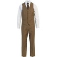 thumbnail image 3 of Men's Three Piece Premium Modern Fit Two Button Suit Taupe/Mustard, 3 of 3