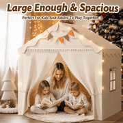 JoyStone Kids Play Tent with Mat, Toddler Tent with Star Light, Bunting Flag, Large Kids Playhouse… — $49.99 (71% off)