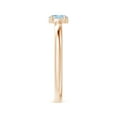 thumbnail image 2 of ANGARA Natural Classic Solitaire Oval Aquamarine Promise Ring in 14K Rose Gold for Women (Size-5x4mm) | March Birthstone, Birthday, Anniversary, Jewelry Gift for Women | Natural Aquamarine Ring, 2 of 7